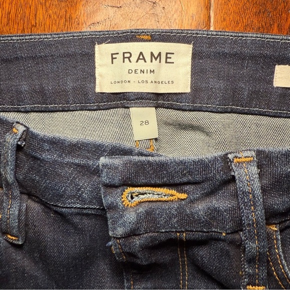 FRAME Le Crop Mini Boot Leg Snap Ankle Jean Size 28 Meribel Wash - Picture 9 of 14